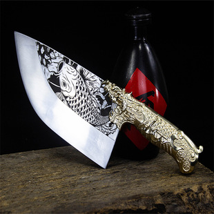 Longquan hand-forged high-performance stainless steel sharp and easy-to-wear Bone cutter gantry knife kitchen knife
