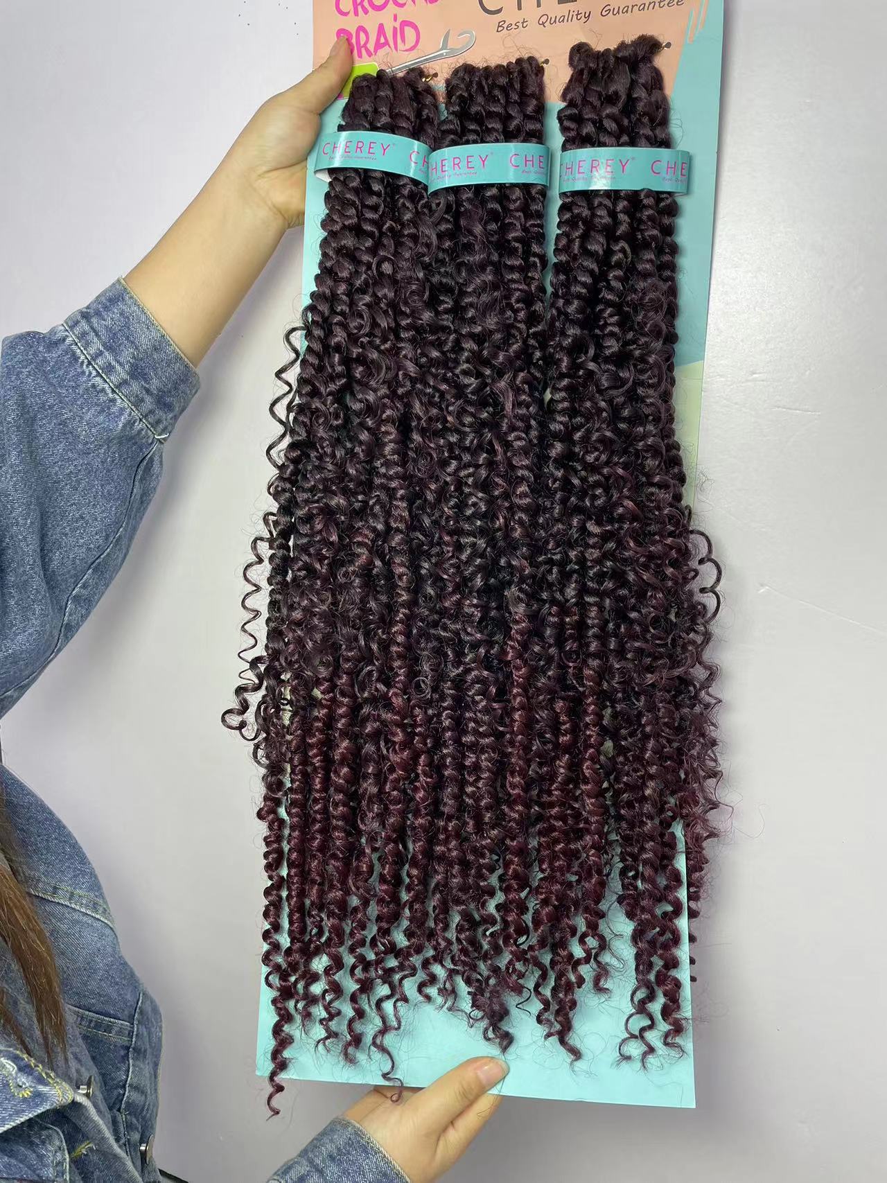 Perucas de fibra química ganchillo pelucas de fibra química extensión de cabello africano trenza sucia 22 pulgadas oruga cabeza explosiva Marley