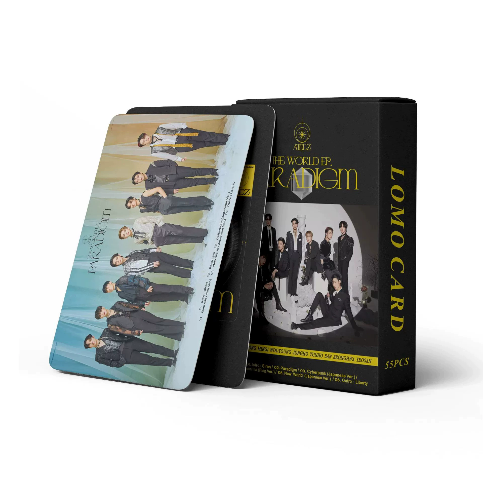55 запасов 55 Южная Корея ATeez Новый специальный ATeez Paradigm Lomo Lomo Маленькая карточка Почтовая открытка
