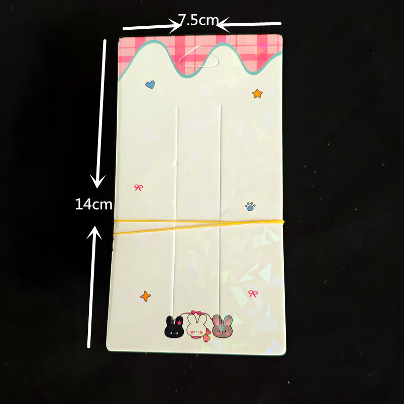 100 hojas de un paquete de tarjetas de horquilla, tarjetas de clip largas y cortas de estilo coreano, tarjetas de papel de cartón con clip para puestos callejeros