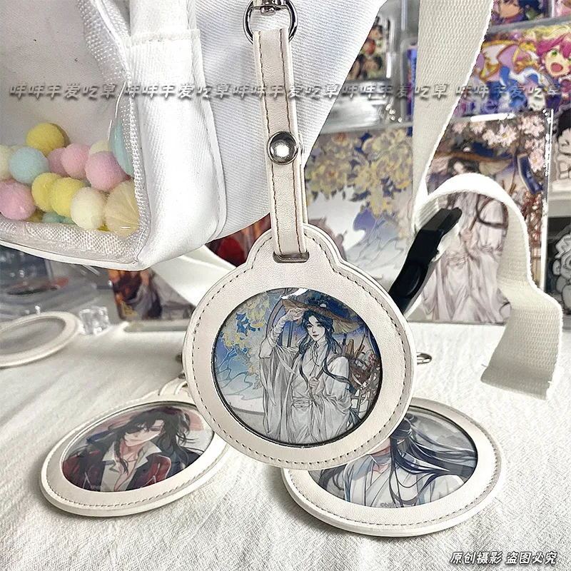 Barji protective cover pendant cartoon millet display outbound bag accessories PU round bag single badge storage bag Barji protective cover pendant cartoon millet display outbound bag accessories PU round bag single badge storage bag