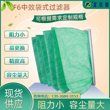 风柜过滤袋无纺布F6袋式过滤器中央空调除尘净化F6中效袋高密度