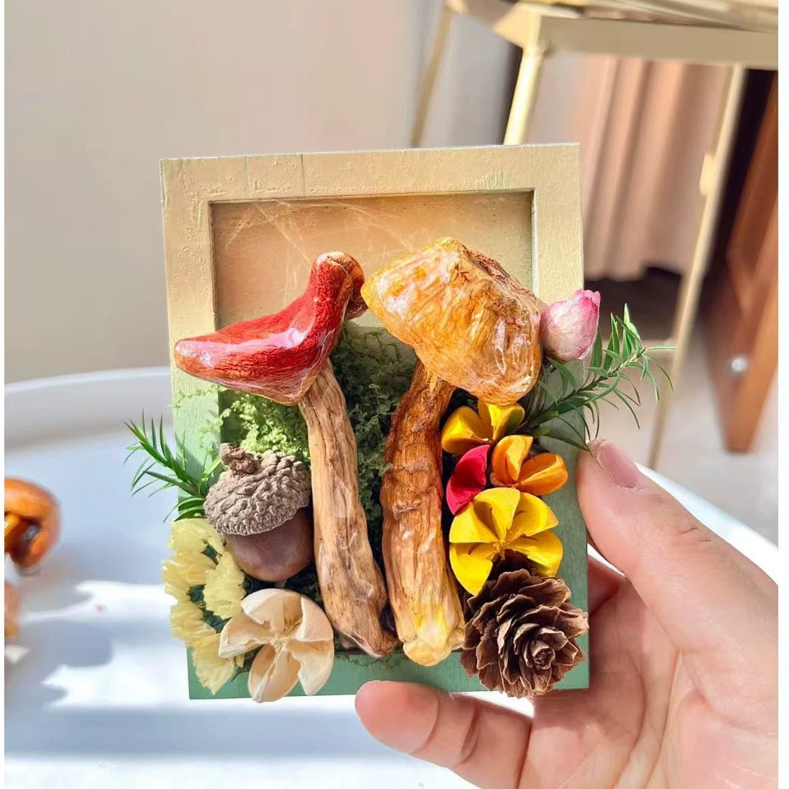 Дали, Юньнань Цаншань Фрукты настоящие дикие грибы, гриб, холодильник наклейки с творческими фруктами ручной работы, лесные подарки