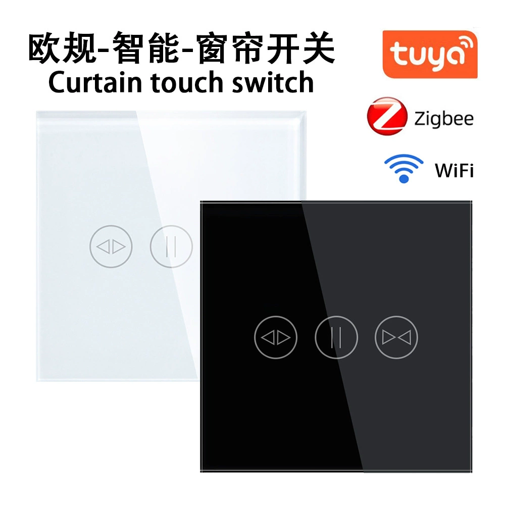 Европейские смарт-переключатель штор WIFI граффити дистанционного zigbee3.0 время eu сенсорный переключатель управления мотор