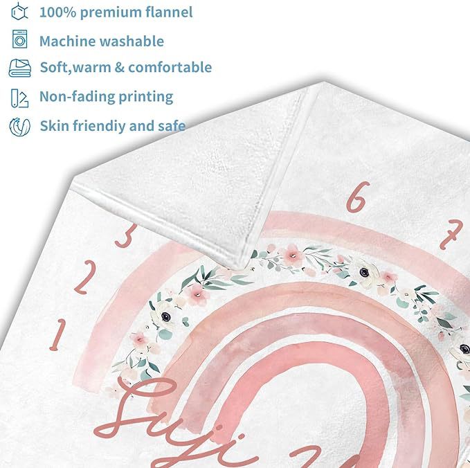 La bolsa de manta de regalo mensual para bebés de Amazon es suave y agradable para la piel, manta de siesta para bebés, manta de franela, venta al por mayor