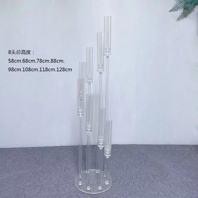 .婚庆路引道具新款透明亚克力步步高烛台婚礼跨境分销领券下单批|undefined