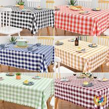 ✅桃小趣纺织品格子桌布小方格餐桌布ins风长方形桌布布艺家用田