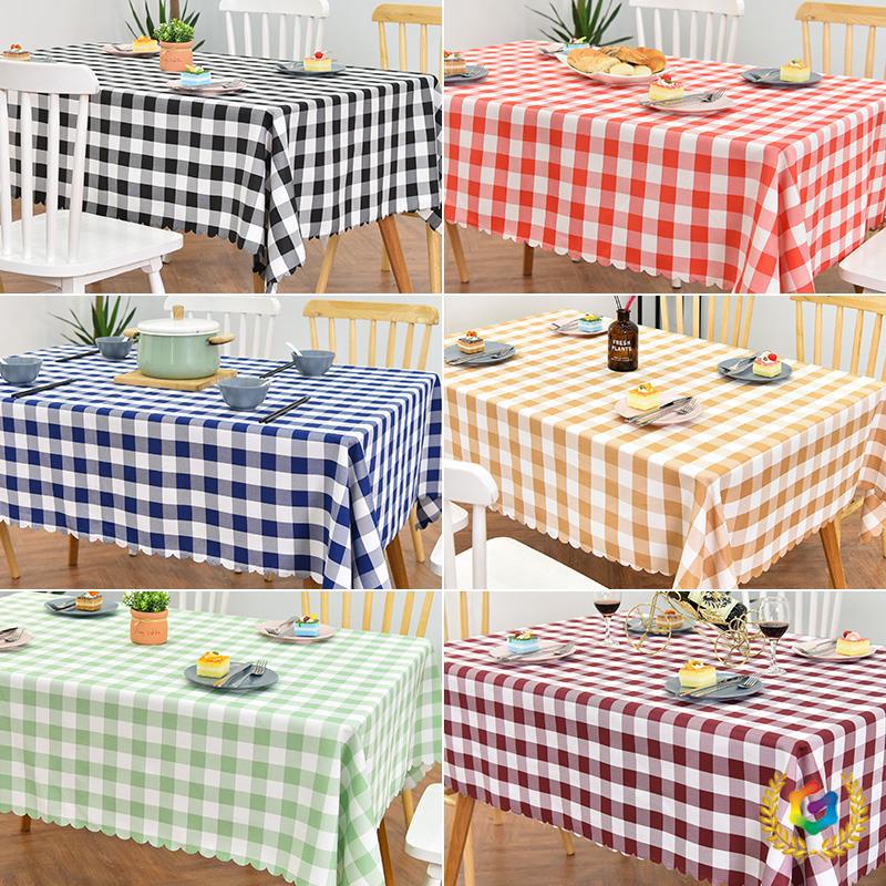 ✅桃小趣纺织品格子桌布小方格餐桌布ins风长方形桌布布艺家用田