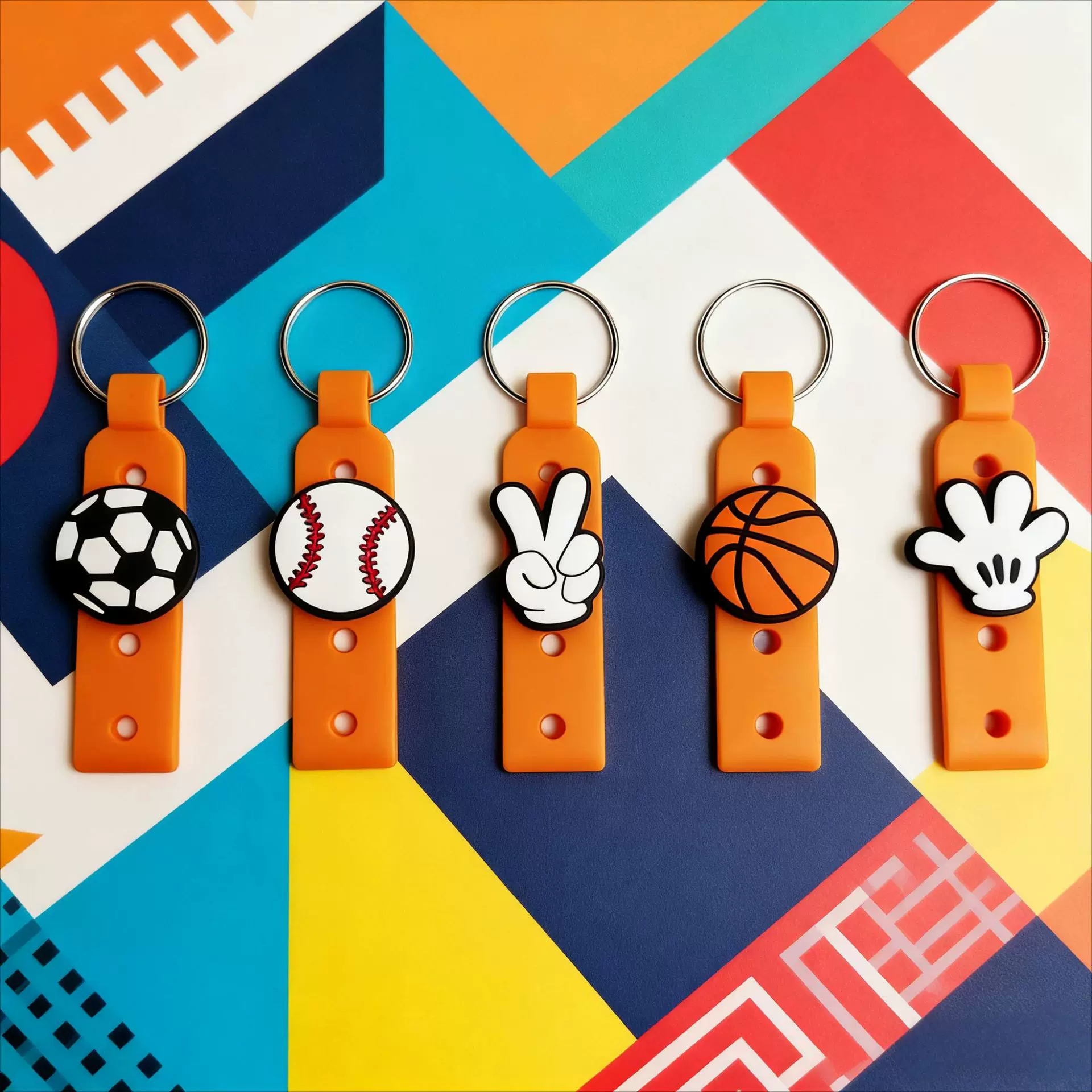 创意卡通洞洞硅胶钥匙扣  DIY配件挂件 网红diy饰品配件包包挂件