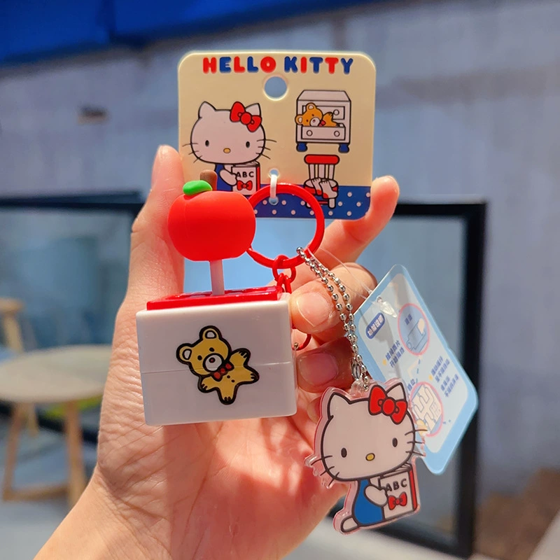 Плюшевый брелок Sanrio Hello Kitty, оригинал, мягкая подвеска 11×7.5 см, коллекционный талисман