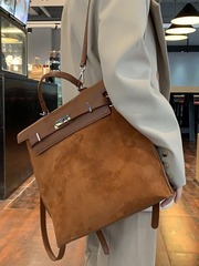 秋冬新作大衆レトロ高級感キャリーリュック大容量トートバッグ本革レディースバッグ人気