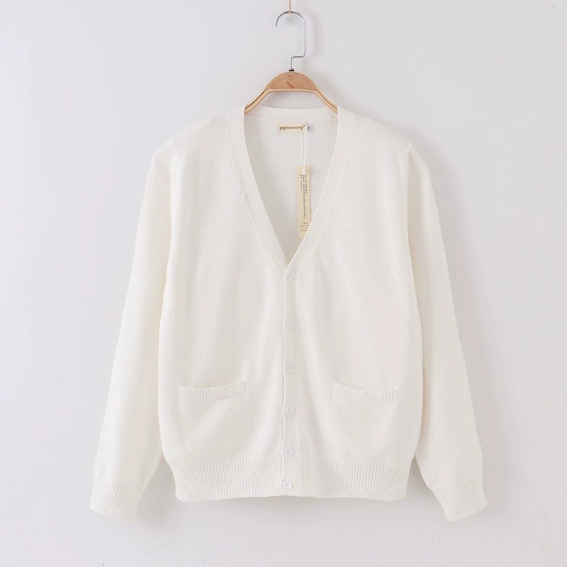 Осенняя длинная, японская универсальная форма, кардиган, свитер, вязаный комплект