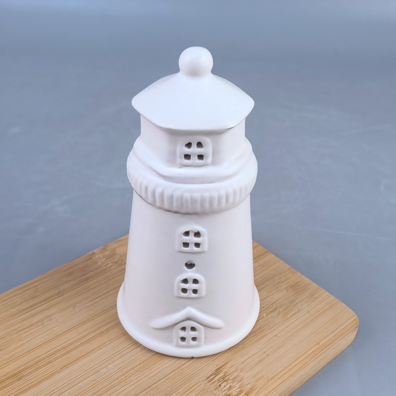 Colores de cerámica de estilo marino cuidadosamente seleccionados candelabro vela hueca decoración de la habitación decoración del hogar decoración LED personalización