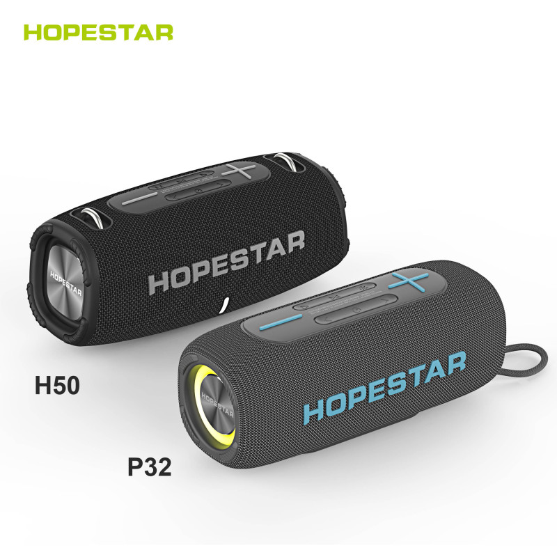HOPESTAR H50 アウトドアポータブルワイヤレスBluetoothスピーカー 大出力デュアルスピーカー 大音量 ハンドストラップ付き FMラジオ搭載|undefined