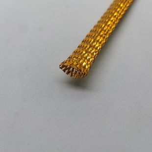 Imitation gold wire braided net tube effect good elasticity good flame retardant wear-resistant telescopic net tube gold flat silk snakeskin net tube