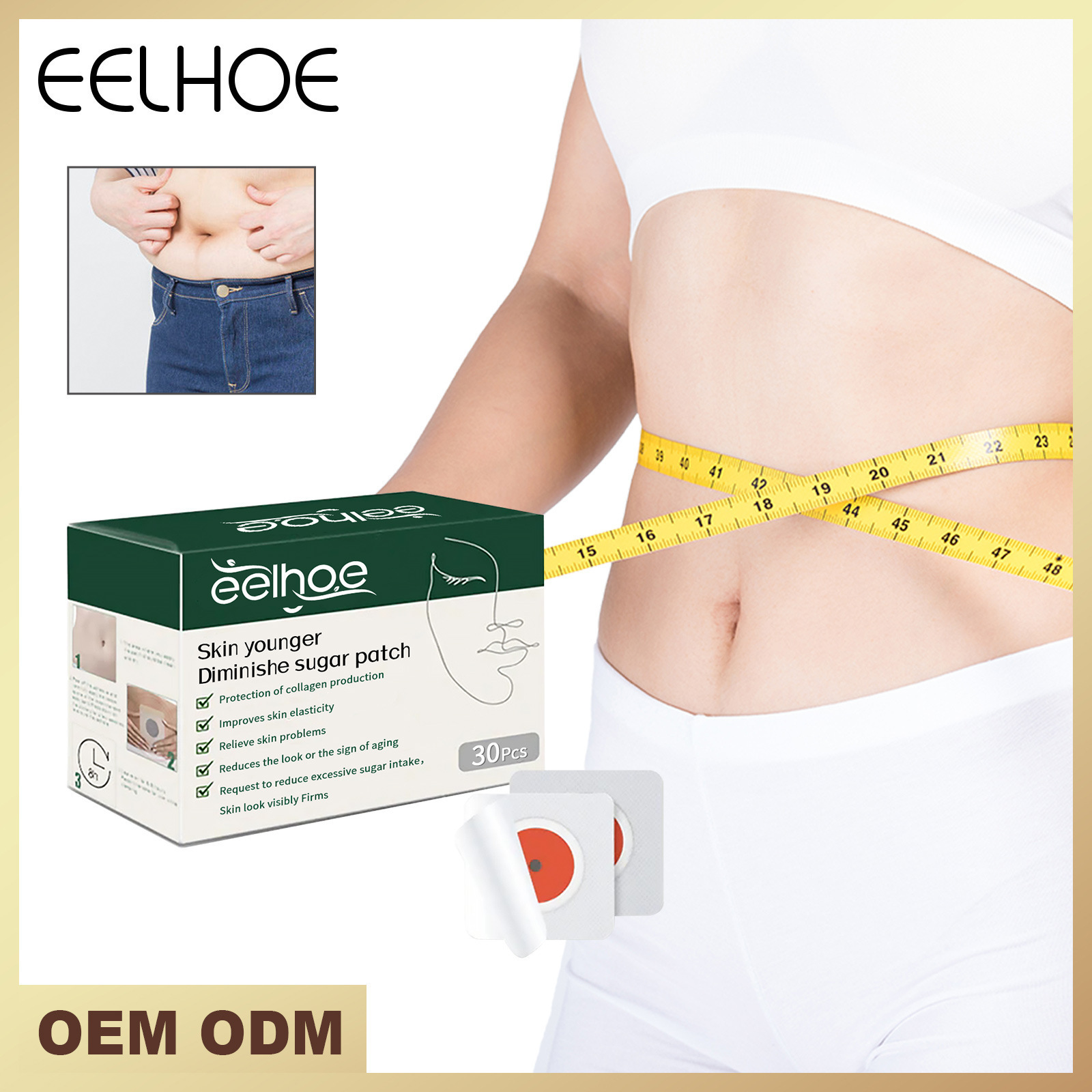 Eelhoe Body Care Patch, Gentle Ingredients Care for the Body and Skin, Plump the Figure, Daily Care Patch