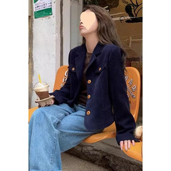 フランスのレトロな小香風のスーツのコートの女性2025春と秋の新型のデザイン感があります。