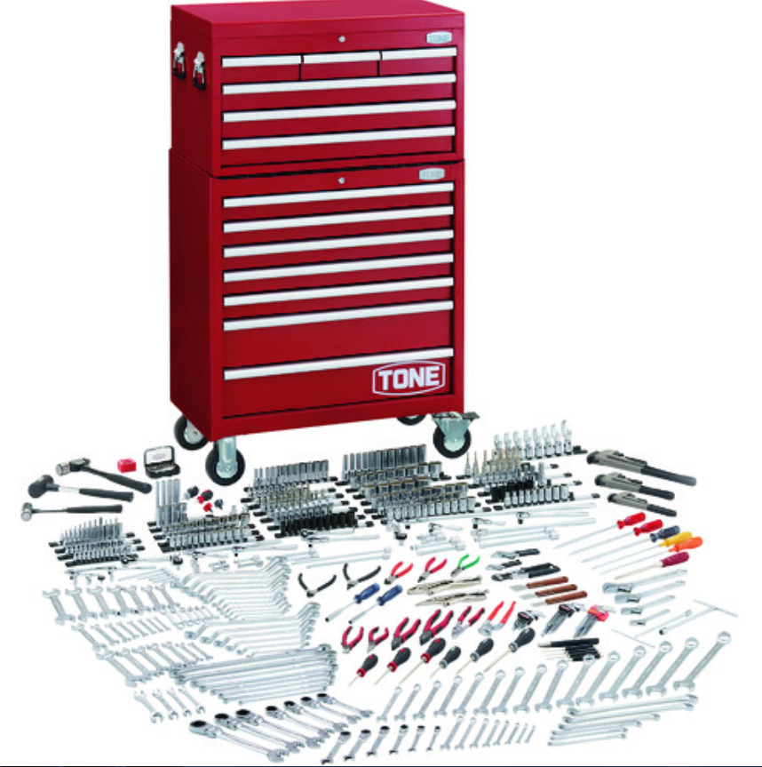 日本TONE前田 TCX961 TCX961T 机修组合扳手工具柜 机修手动工具