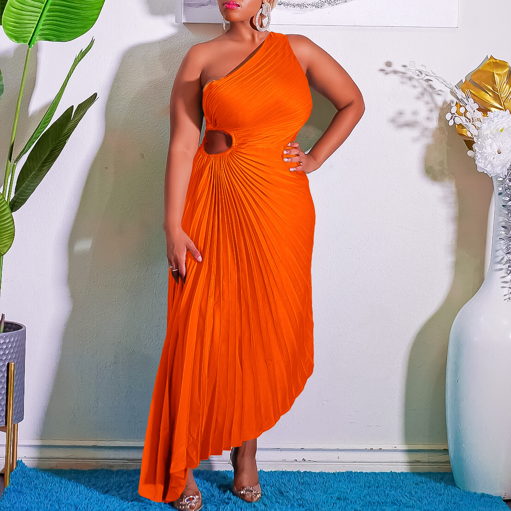 Model Wearing Dress
