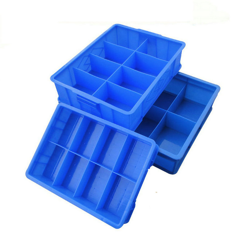 48/63塑料分隔箱长方形带格子塑胶周转箱分隔式物料箱分格零件盒
