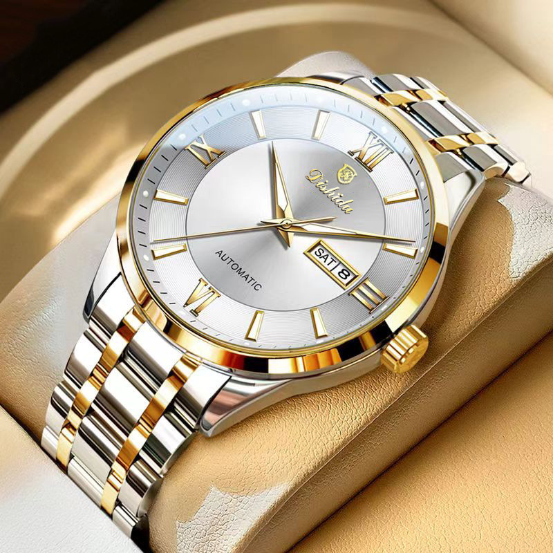 New non-automatic mechanical watch men's watch waterproof luminous calendar trembles live explosions a generation of hair