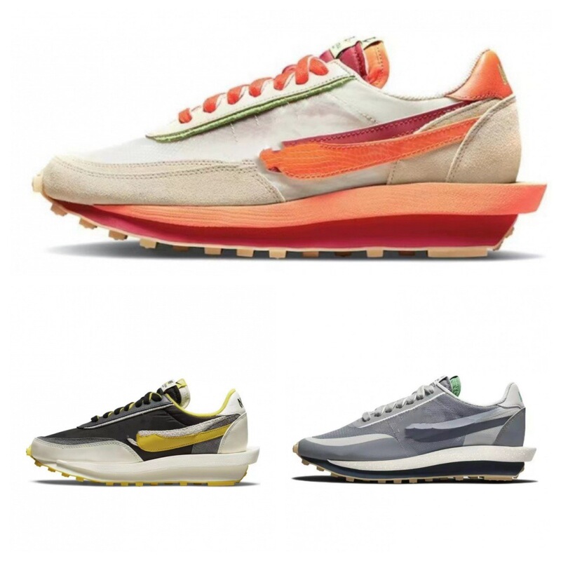 Putian Shoes Pure Original Waffle Shoes 3.0 Sacai Collaboration Double Hook Couple Height-Increasing Running Shoes Women's Sports Shoes