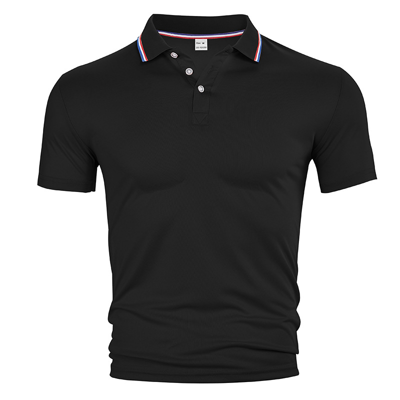 Polo de manga corta estilo americano transfronterizo 2026 para hombre, nueva camiseta de verano con solapa y logo impreso, camiseta publicitaria.