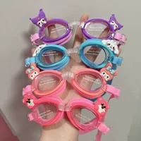 Детские очки для плавания Sanrio для мальчиков и девочек, очки для дайвинга с героями мультфильмов, милые детские водонепроницаемые и противотуманные очки для плавания высокой четкости