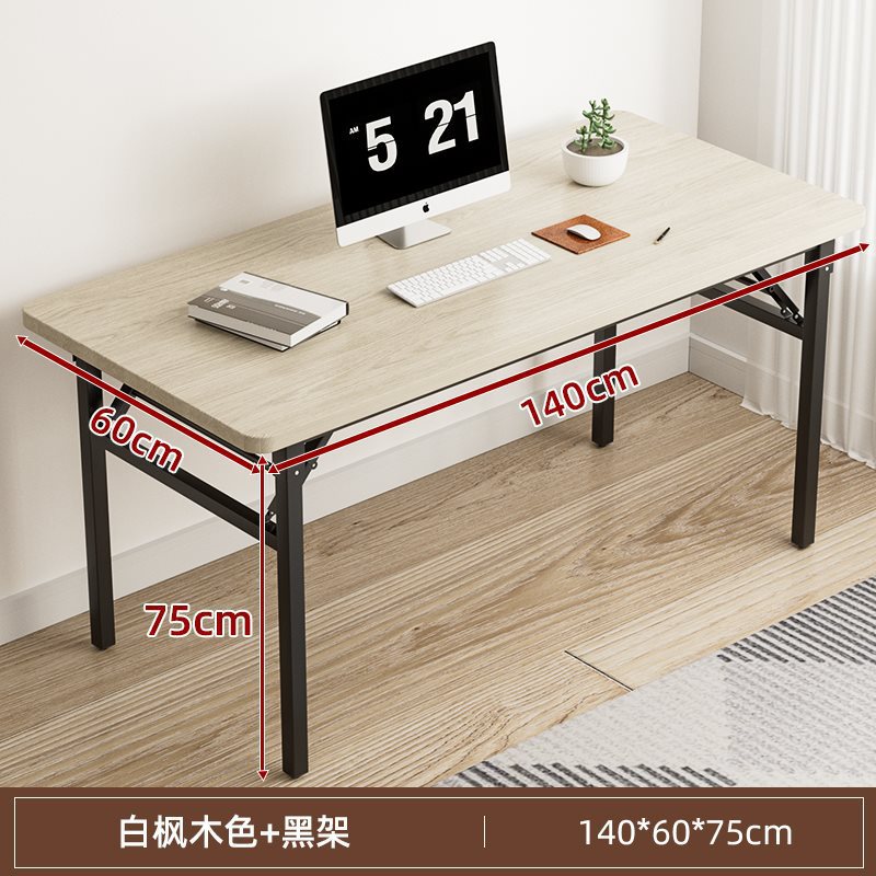 Mesa de escritorio plegable mesa de estudio de escritorio de escritorio de estudiantes de oficina en el hogar tabla pequeña tabla rectangular alquiler simple
