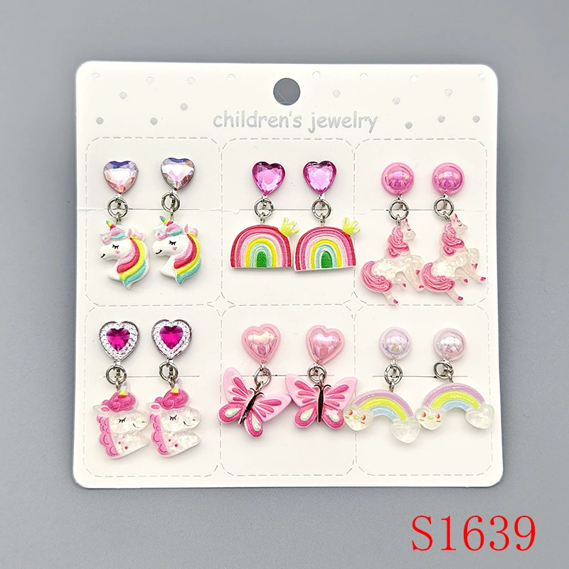 Кукольные серьги для принцессы, заушные клипсы, без pierced ears