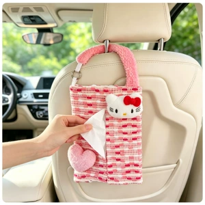 Avtomobil salfet qutusu, yaradıcı şirin Hellokitty, asma çanta, qadınlar üçün
