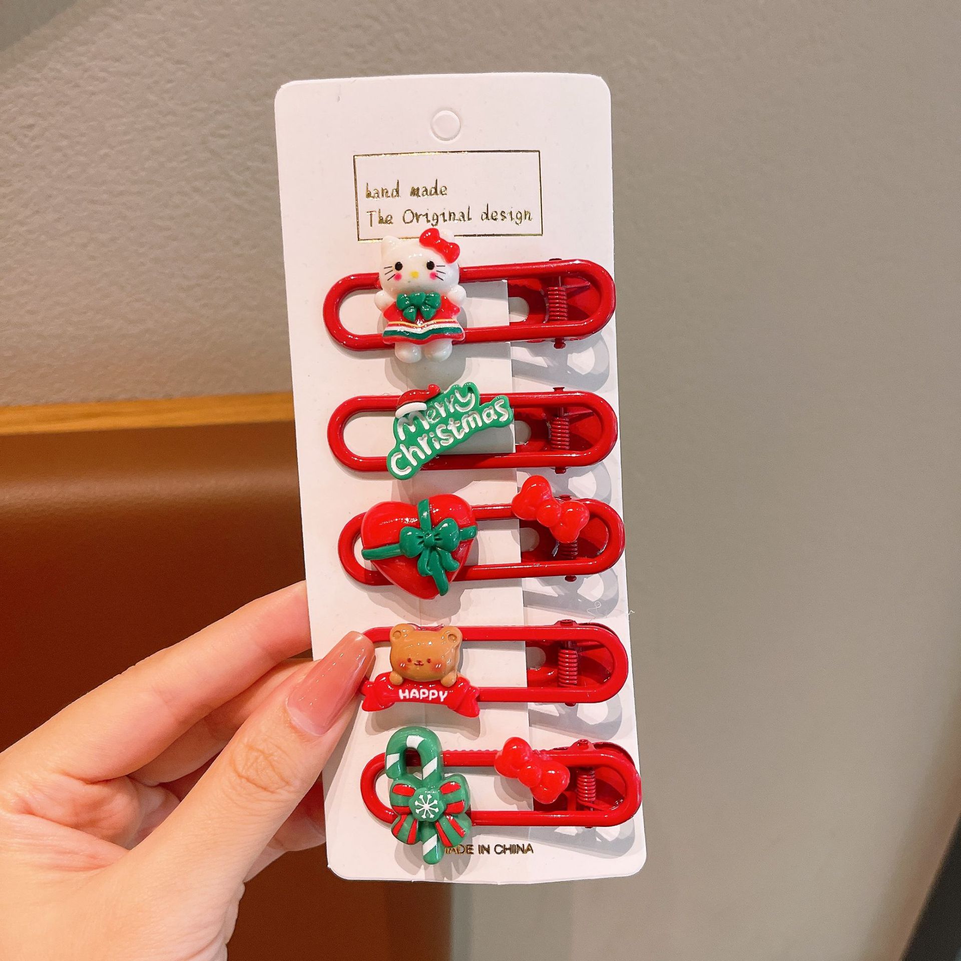 Navidad lindos clips de dibujos animados árbol de Navidad clip de metal clip de clip