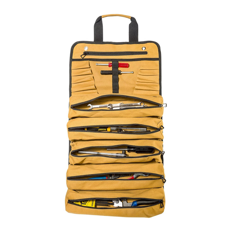 源头工厂批发电工维修包汽修五金工具收纳包可折叠卷筒工具收纳包
