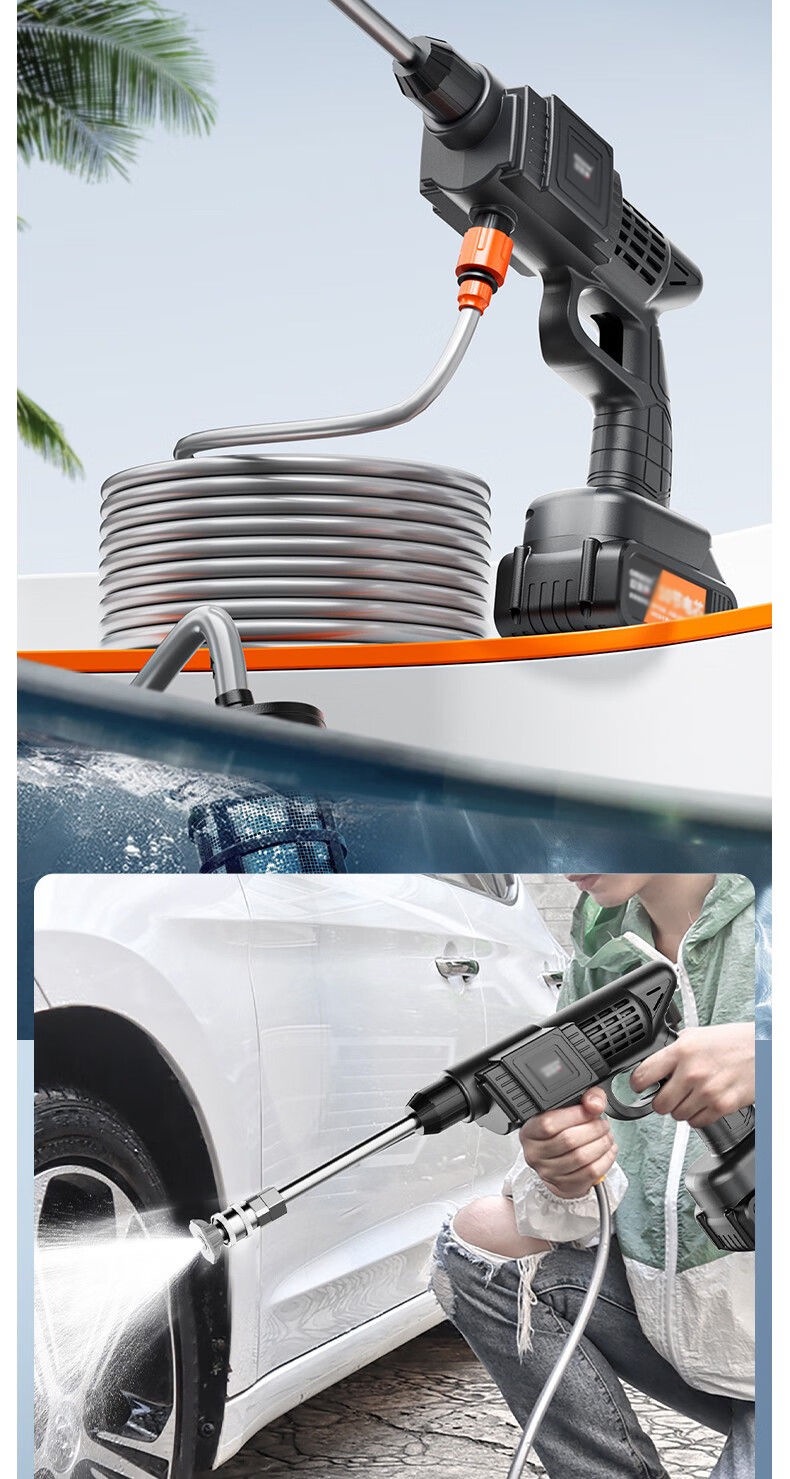 Wireless Electric Cleaning Machine Sprayer Car Wash Watering Pesticide High-Power All-In-One Universal High-Pressure Water Gun Car Wash Machine
