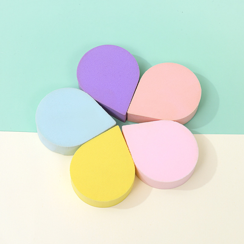 Fábrica personalizada esponja de maquillaje sin látex de polvo de polvo de maquillaje en forma de herramienta de maquillaje seca y húmeda para imprimir logotipo de patrón