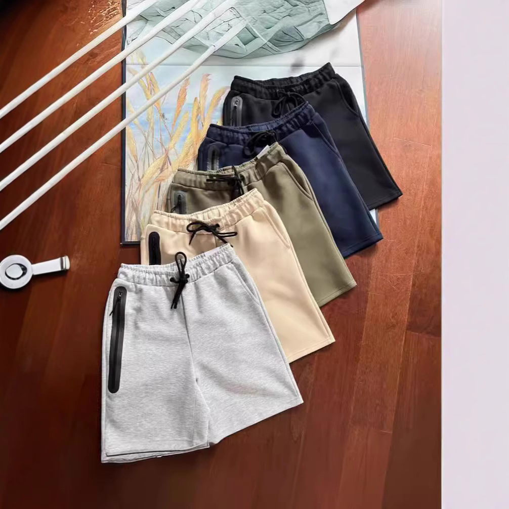 2024 Summer New Men's Knitted Multicolor Front Pressure Adhesive Zipper Sports Shorts Shorts for 172