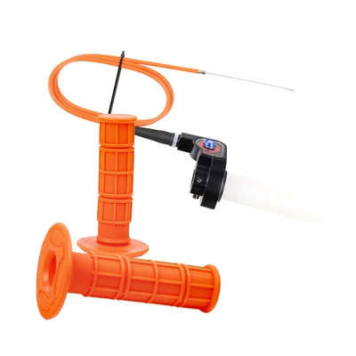 Motorcycle Handle Cover Cable 150-250Cc Large Off-Road - turn-handle-orange-throttle-cable-orange-handlebar-cover