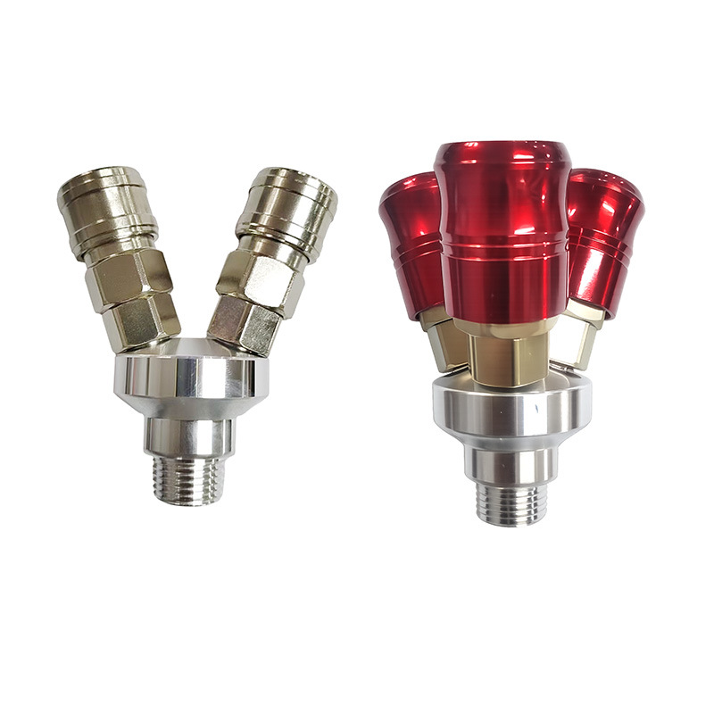Conector Rápido Neumático Redondo Tipo C de 4 Minutos en Aleación Autobloqueo para Reparación Automotriz