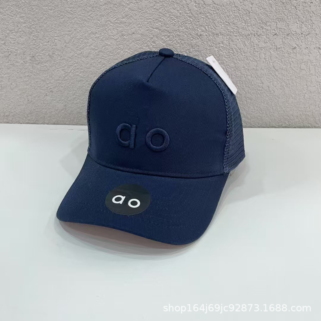 La nueva gorra de béisbol de malla alo bordado sombrero de techo rígido gorra de visera marca de moda sombrero de protección solar casual transpirable