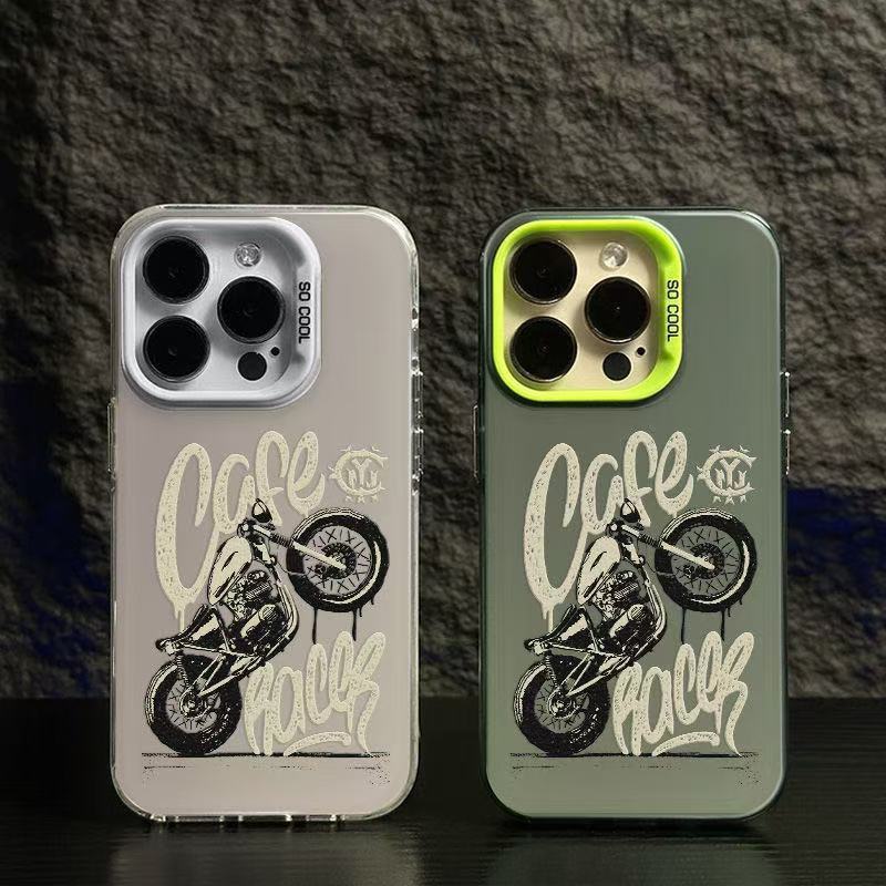 Nueva motocicleta para iPhone 16 funda para teléfono móvil Apple 15promax/14 anti-caída 13pro12 Europa y América 11XR