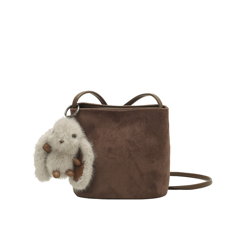 Cross-border 2025 otoño y invierno nuevo esmaltado bolso de cubo de agua nicho de mujer alta sensación bolso de hombro de moda coreana bolso de mochila