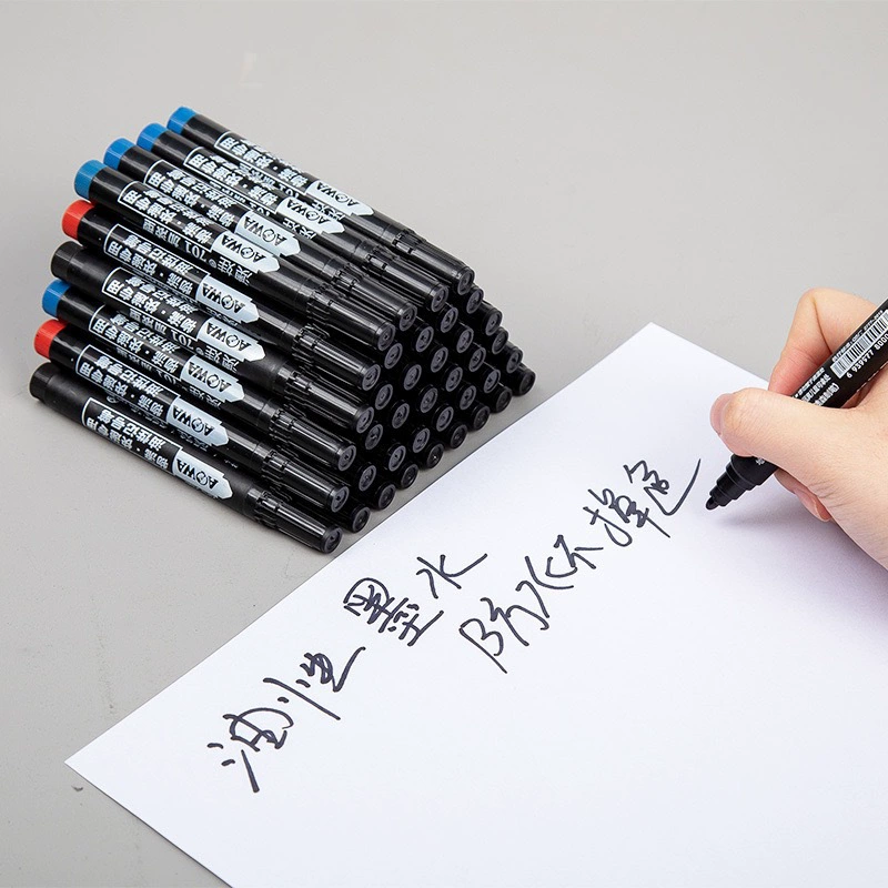 Black red pack, blue marker, stationery