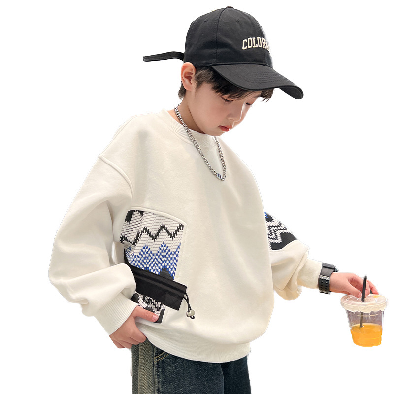 Children's Hoodie For Boys Round Neck Spring Autumn Pullover_voghion.com