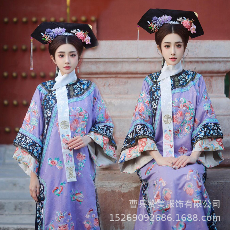 Photo Studio New Qing Dynasty Ancient Costume Palace Imperial Concubine Gege Costume Qing Dynasty National Traditional Cheongsam Photo suit Photo Studio New Qing Dynasty Ancient Costume Palace Imperial Concubine Gege Costume Qing Dynasty National Traditional Cheongsam Photo suit