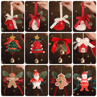New Christmas Decorations Cartoon Creative Car Hanging with Bells Red Fruit Pendant Hanging Decoration Holiday Decoration Christmas Decoration