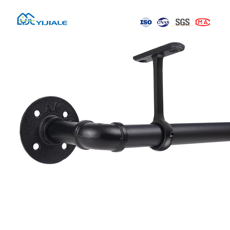 Industrial Style Curtain Rod Black Single Rod Roman Rod Nordic Curtain Rod Curtain Track Roman Rod Modern Simple
