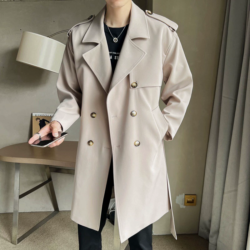 Демисезонная теплая длинная рубашка-пиджак для отдыха, модный trench coat английский стиль для мальчиков, оптовая продажа, корейский стиль, британский стиль