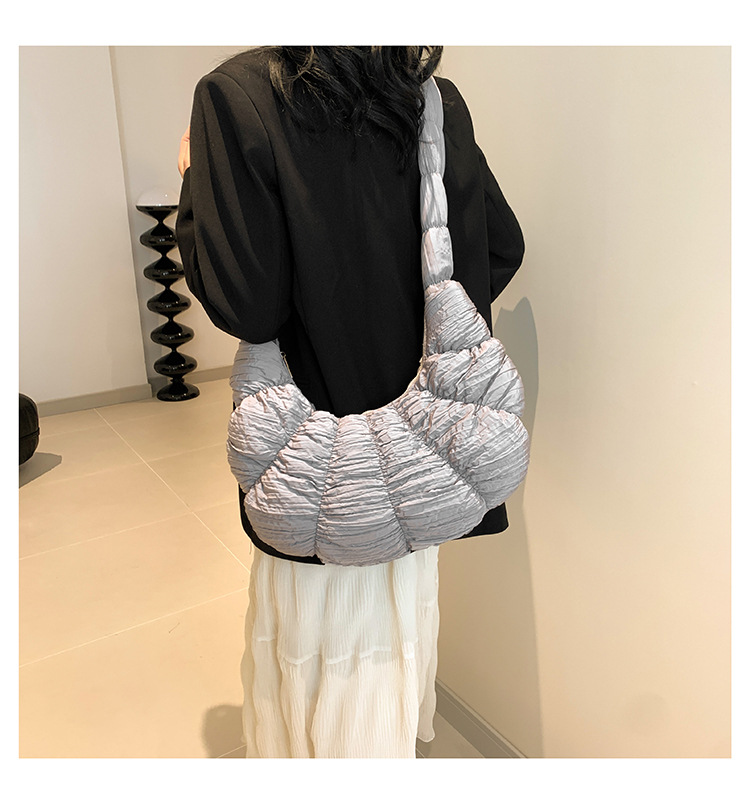 Women's Bags new croissant cloud bag pleated one shoulder crossbody sponge light versatile casual fashion dumpling women's bag_ipsvogv.com