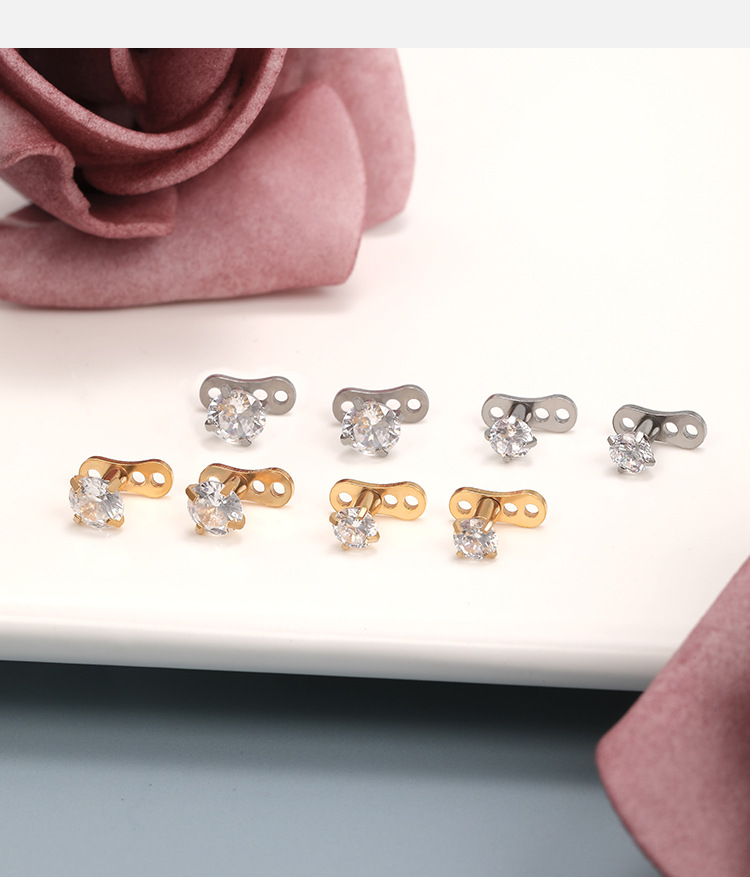 Labret piercing jewelry detail image