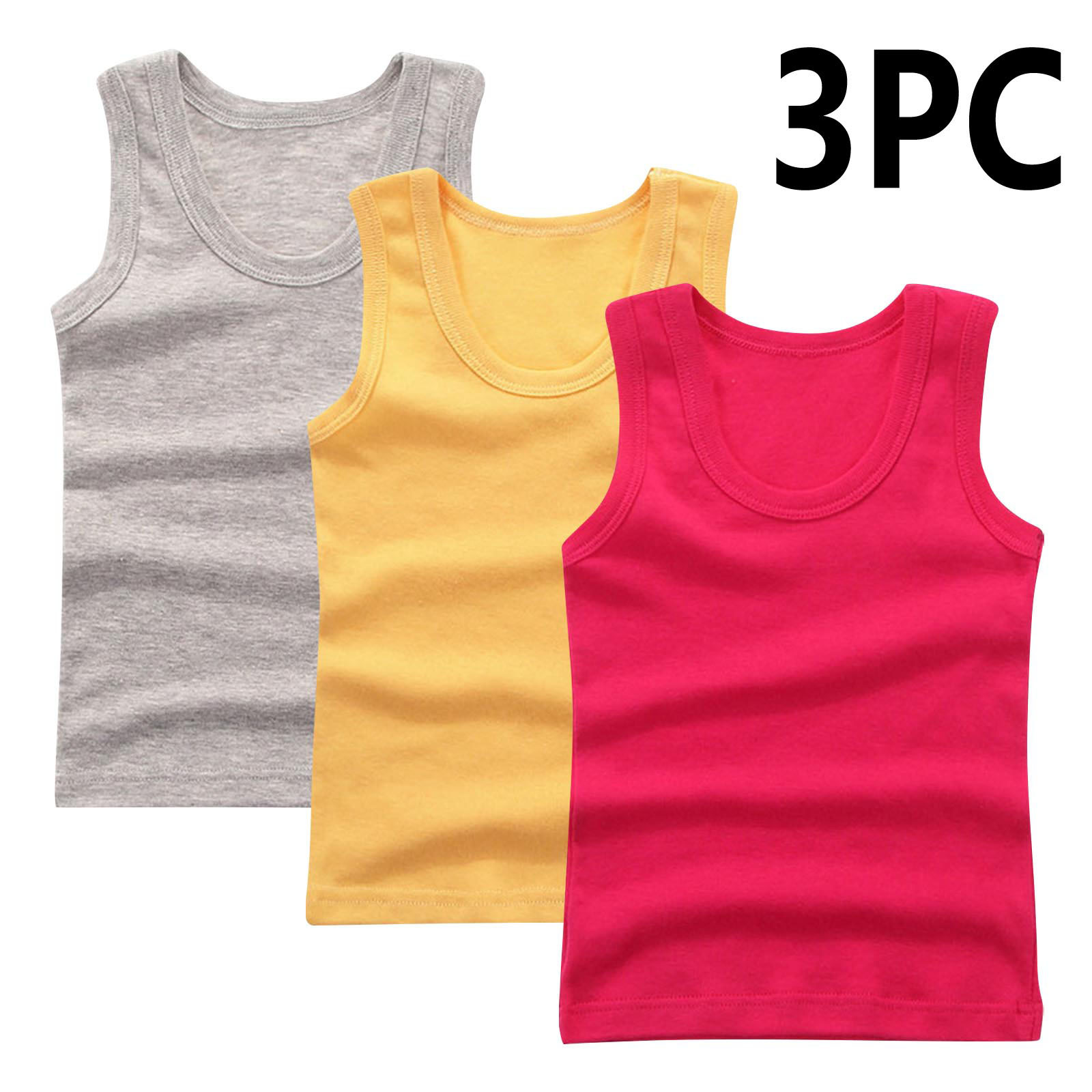 DK tank top-red+yellow+grey